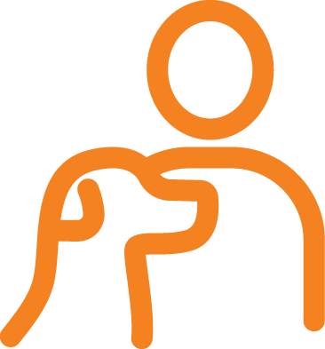person with dog icon